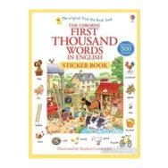 First Thousand Words in English With Over 500 Stickers - Usborne