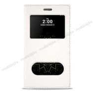 Fitcase Dolce Lg G5 H850 Gizli Mıknatıslı Pencereli Beyaz Kılıf