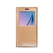 Fitcase Dolce S6 G920 Gizli Mıknatıslı Pencereli Gold Kılıf