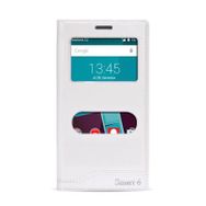 Fitcase Dolce Smart 6 Gizli Mıknatıslı Pencereli Beyaz Kılıf
