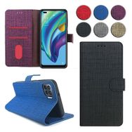 Fitcase Fabric Kapaklı Cüzdanlı Oppo Reno4 Lite Kılıf