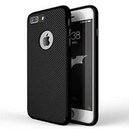 Fitcase iPhone 7-8 Plus Carbon Desen Siyah Arka Kapak