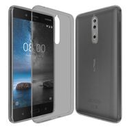 Fitcase Nokia 8 Soft Silikon Şeffaf Siyah Arka Kapak Kılıf