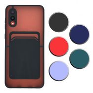 Fitcase Samsung Galaxy A02 Cardy Kartlık Cepli Mat Kapak Kılıf