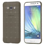 Fitcase Samsung Galaxy A3 A300 Plaid Silikon Siyah Arka Kapak