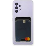 Fitcase Samsung Galaxy A33 5G Cardy Şeffaf Kartlık Cepli Kapak Kılıf