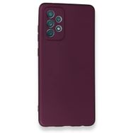 Fitcase Samsung Galaxy A72 A725 Premiums Silikon Arka Kapak Mor Kılıf