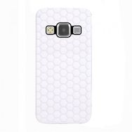 Fitcase Samsung Galaxy E7 E700 TPU Beehive Serisi Beyaz Arka Kapak