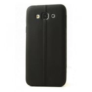 Fitcase Samsung Galaxy E7 E700 Ultra İnce Dikişli TPU Siyah Arka Kapak