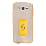 Fitcase Samsung Grand Prime G530 Standlı TPU Gold Kılıf