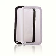 Fitcase Samsung Note 2 N7100 Beyaz Çerçeveli Soft Silikon Kılıf