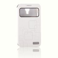 Fitcase Samsung S4 I9500 Yan Kapaklı Beyaz Kılıf
