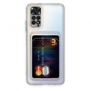 Fitcase Xiaomi Redmi Note 11 Note 11S Cardy Şeffaf Kartlık Cepli Kapak Kılıf