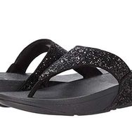 FitFlop Lulu Crystal Toe-Post Siyah Parlak Kadın Sandalet