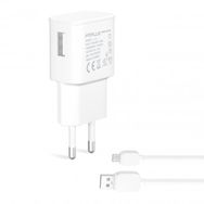 FitPlus FT-201M Bianca 2.4A Seyahat Şarj Aleti Micro Usb Kablo Set