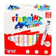Fixpoint 10 Renk P-5426 Jumbo Maxi Süper Yıkanabilir Keçeli Kalem