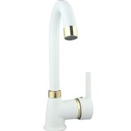 FKN Delta Mix Kuğu Beyaz Altın Lavabo Bataryası
