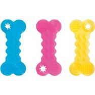 Flamingo 10 cm Karışık Renkli S Tırtıklı Kemik Köpek Ödül Oyuncağı