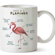 Flamingo Anatomisi Flamingo Anatomy Baskılı Kupa