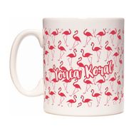 Flamingo Pembe Yavru Baskılı Porselen Kupa Bardak