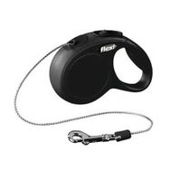Flexi 3 mt New Classic Siyah XS İp Otomatik Köpek Gezdirme Tasması