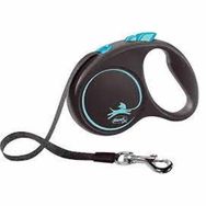 Flexi 5 m L Mavi Black Design Otomatik Şerit Köpek Gezdirme Kayışı