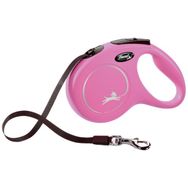 Flexi 5 m M Pembe New Classic Otomatik Şerit Köpek Gezdirme Kayışı