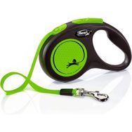 Flexi 5 m M Yeşil New Neon Otomatik Şerit Köpek Gezdirme Kayışı