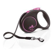 Flexi Black Design 5 mt Pembe Small Otomatik Şerit Köpek Gezdirme Kayışı
