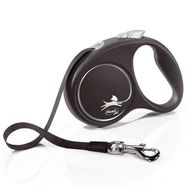 Flexi Black Design Siyah 5 mt Small Şerit Otomatik Köpek Gezdirme Tasması