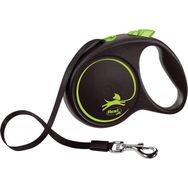 Flexi Black Design Yeşil Siyah 5 m Şeritli Otomatik Gezdirme Tasması