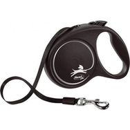 Flexi Black Siyah 5 mt Medıum Design Şerit Otomatik Köpek Gezdirme Tasması
