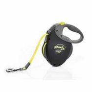Flexi Large Siyah 8 mt Neon Reflektörlü Şerit Otomatik Köpek Gezdirme Tasması