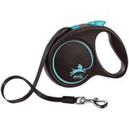 Flexi Mavi Uzun 5 mt Black Design Otomatik Şerit Köpek Gezdirme Tasması