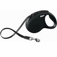 Flexi New Classic 5 m Siyah İp Köpek Tasması