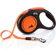 Flexi New Neon 5 m Turuncu Small Otomatik Şerit Köpek Gezdirme Kayışı