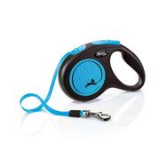 Flexi New Neon Otomatik Şerit 5 mt Mavi Medium Köpek Gezdirme İpi