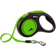 Flexi New Yeşil 5 mt S Neon Otomatik Şerit Köpek Gezdirme Tasması
