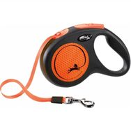 Flexi Small Turuncu 5 mt Neon Reflektörlü Şerit Otomatik Köpek Gezdirme Tasması