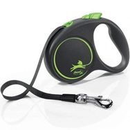 Flexi Yeşil 5 m M Yeşil Black Design Otomatik Şerit Köpek Gezdirme Kayışı