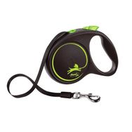 Flexi Yeşil Kısa 5 mt Black Design Otomatik Şerit Köpek Gezdirme Tasması