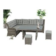 Flexy 708 Baretta Gri Bahçe ve Balkon Köşe Takımı