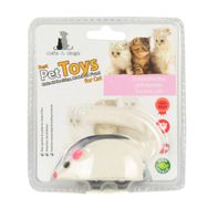 Flip 4x7 cm Beyaz Peluş Hareketli Fare Kedi Oyuncağı