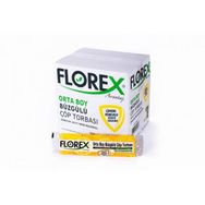 Florex Çöp Torbası Orta Boy 55 Cm X 60 Cm Sarı Limon Kokulu Büzgülü 10'Lu 1 Paket