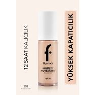 Flormar Perfect Coverage 105 Porcelain Ivory Yoğun Kapatıcı Su Bazlı Fondöten