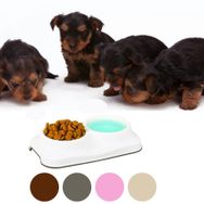 Flosoft 2x350 ml İkili Kedi Köpek Mama ve Su Kabı