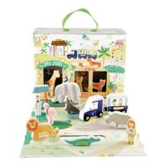 Floss and Rock 41P3658 Jungle Ahşap Figürlü Oyun Kutuları