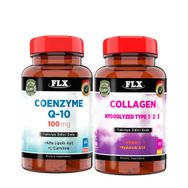 Flx Coenzyme Q-10 100 mg 60 Tablet + Collagen Hydrolyzed Tip-1-2-3 60 Tablet