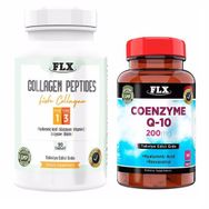 Flx Collagen Peptides Type 1-3 Fish Collagen 90 Tablet + Coenzyme Q-10 200 mg 60 Tablet