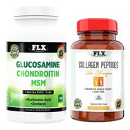 Flx Glucosamine Chondroitin MSM 180 Tablet + Collagen Peptides Fish Collagen 60 Tablet